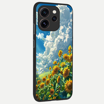  Golden Sun Glory back cover For Oppo Reno 15 Pro slim fit glass case with vibrant aesthetic design