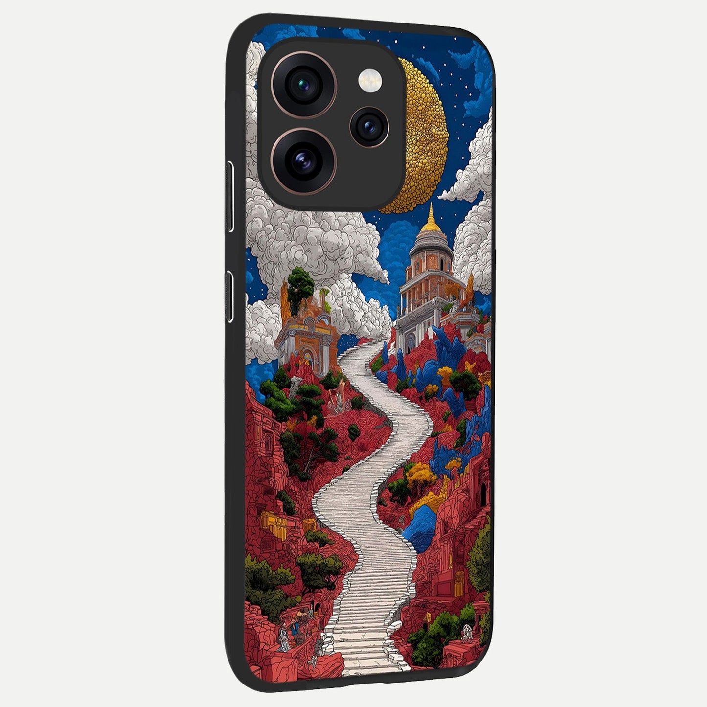 Heavenly Moon Path back cover For Oppo Reno 15 Pro slim fit glass case with vibrant aesthetic design
