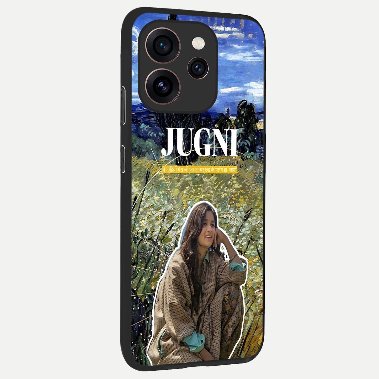  Jugni Soul Vibes back cover For Oppo Reno 15 Pro slim fit glass case with vibrant aesthetic design