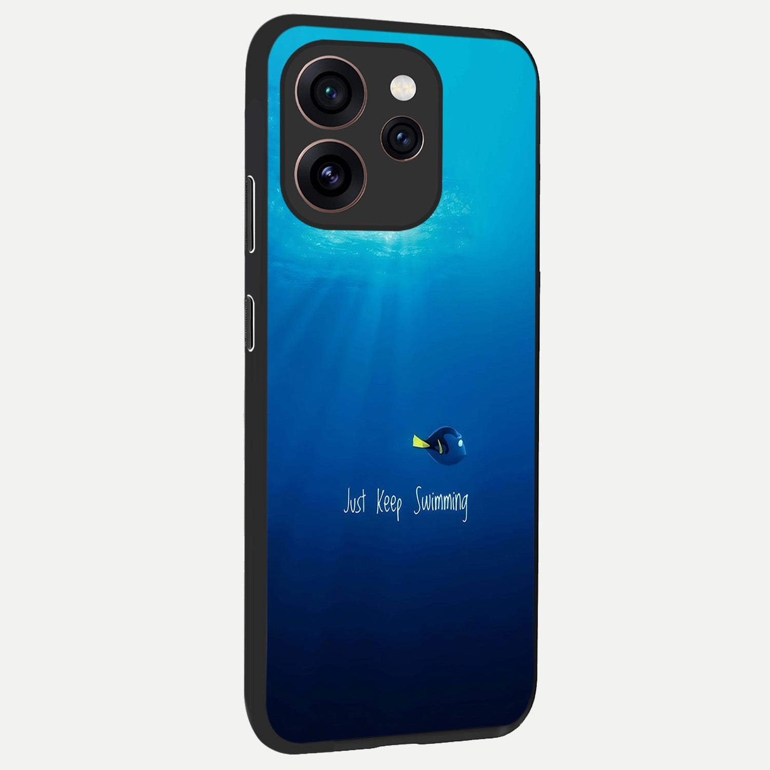  Just Keep Swimming back cover For Oppo Reno 15 Pro slim fit glass case with vibrant aesthetic design