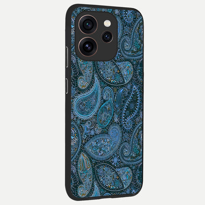  Midnight Paisley Glow back cover For Oppo Reno 15 Pro slim fit glass case with vibrant aesthetic design