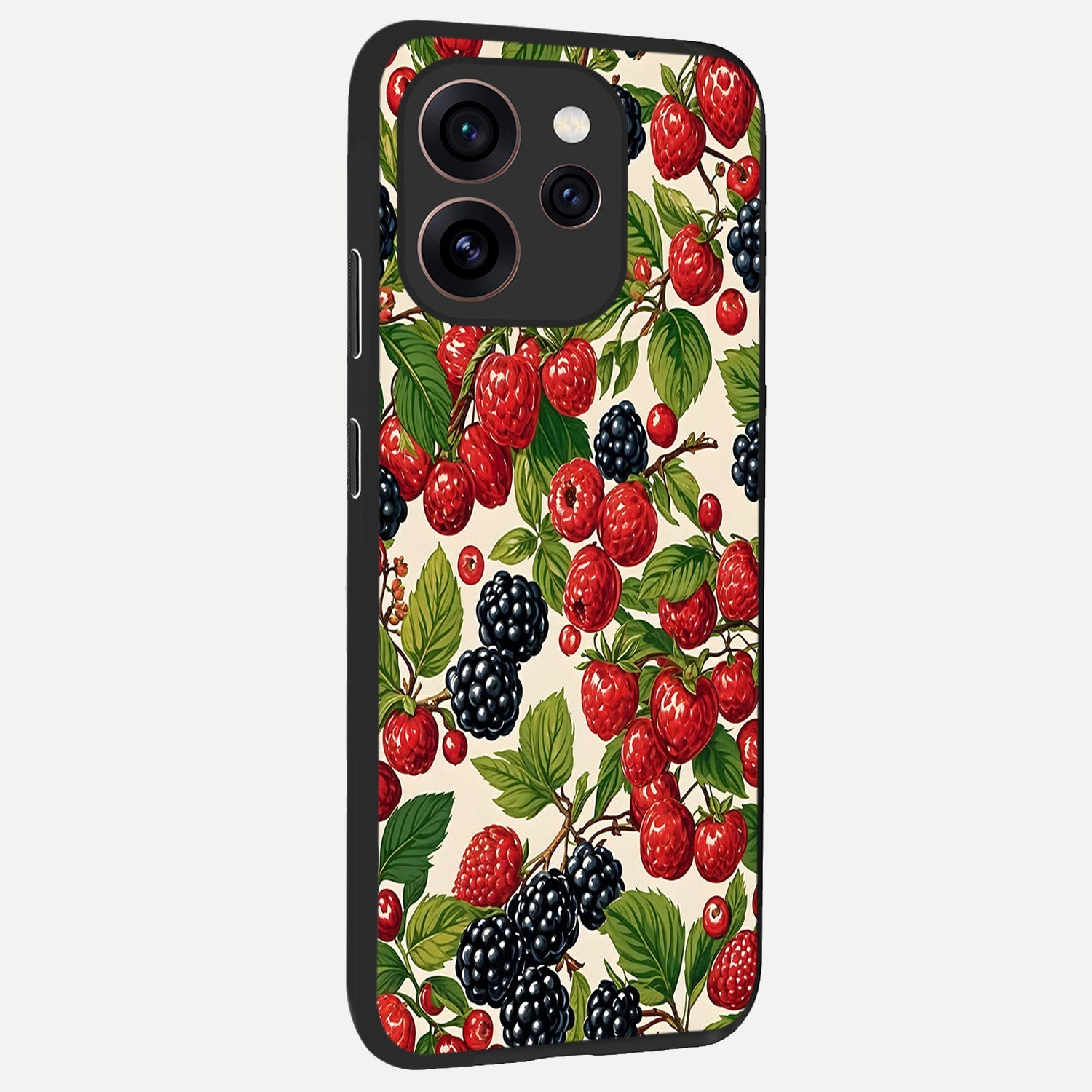  Mixed Berry Collage back cover For Oppo Reno 15 Pro slim fit glass case with vibrant aesthetic design