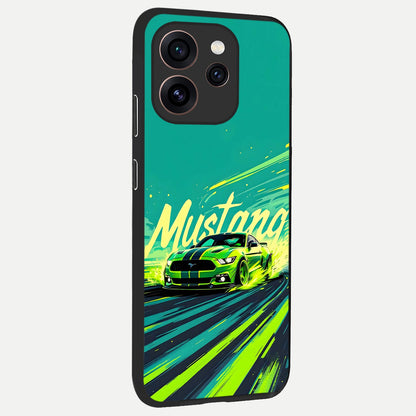  Mustang Bang back cover For Oppo Reno 15 Pro slim fit glass case with vibrant aesthetic design