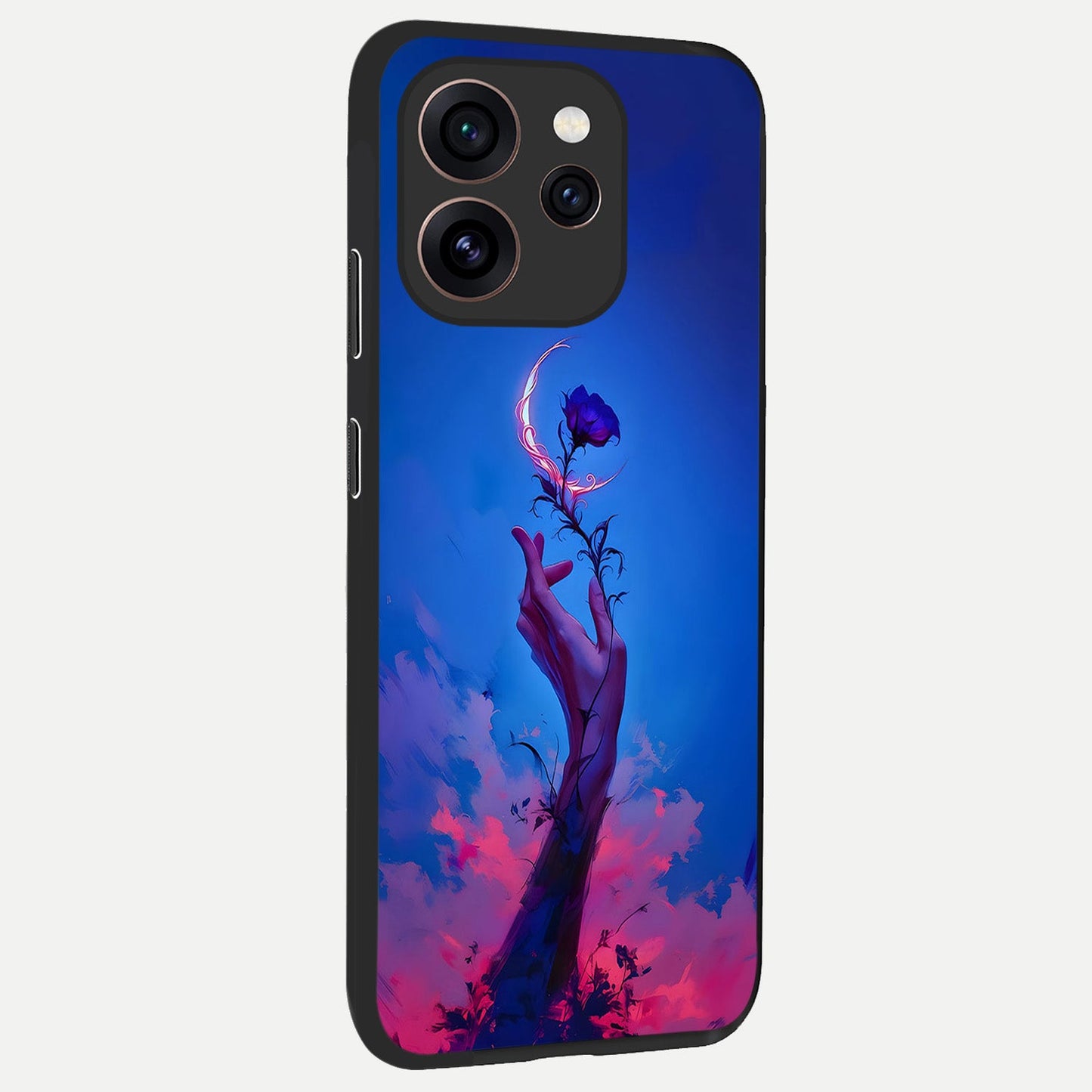  Mystic Hand back cover For Oppo Reno 15 Pro slim fit glass case with vibrant aesthetic design