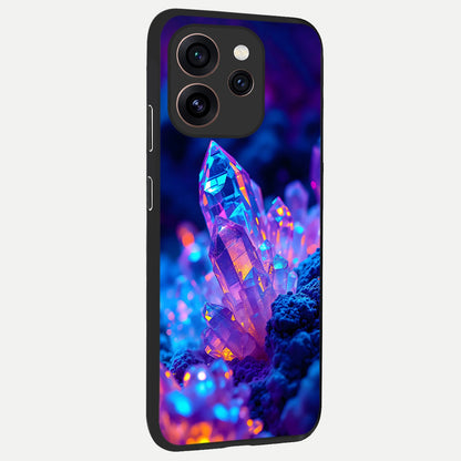  Neon Aura Shards back cover For Oppo Reno 15 Pro slim fit glass case with vibrant aesthetic design