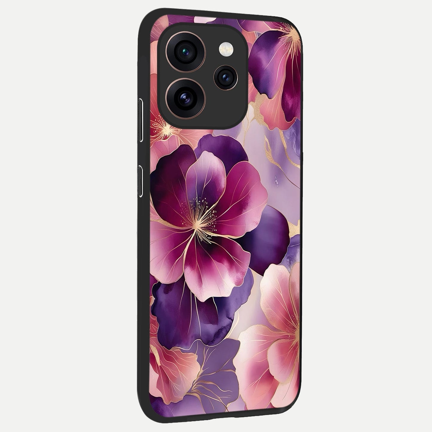  Pink Bouquet Florals back cover For Oppo Reno 15 Pro slim fit glass case with vibrant aesthetic design
