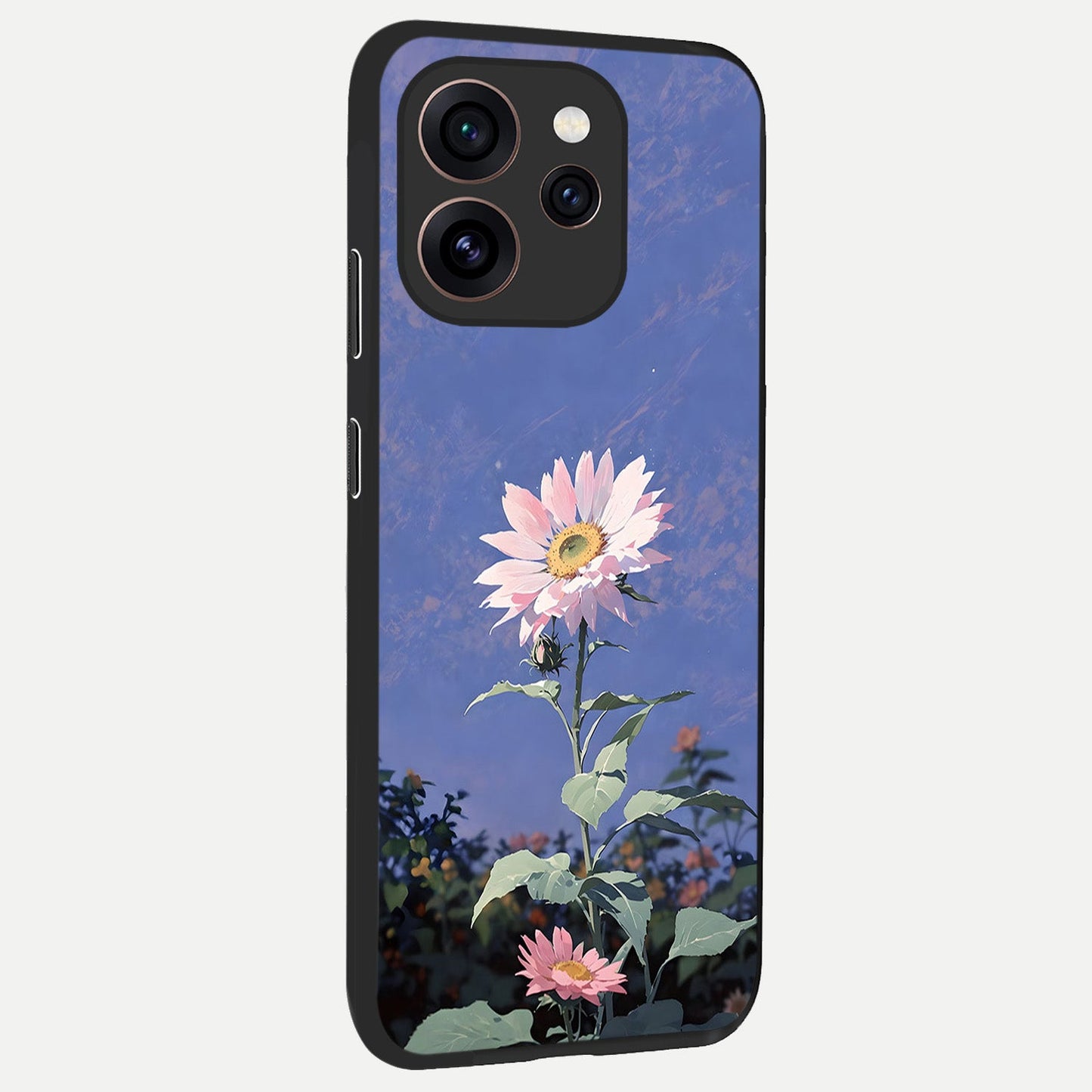  Pink Shells Outline back cover For Oppo Reno 15 Pro slim fit glass case with vibrant aesthetic design