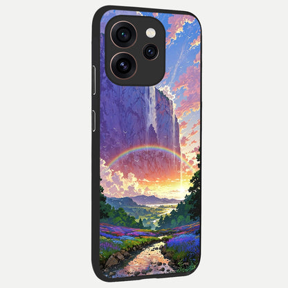  Rainbow Valley Dream back cover For Oppo Reno 15 Pro slim fit glass case with vibrant aesthetic design