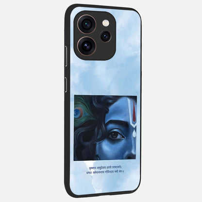  Spiritual Krishna back cover For Oppo Reno 15 Pro slim fit glass case with vibrant aesthetic design