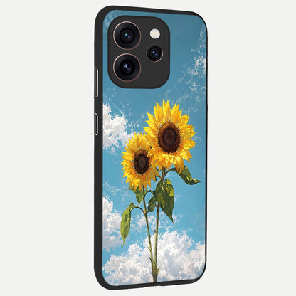  Sunlit Daisy Glow back cover For Oppo Reno 15 Pro slim fit glass case with vibrant aesthetic design