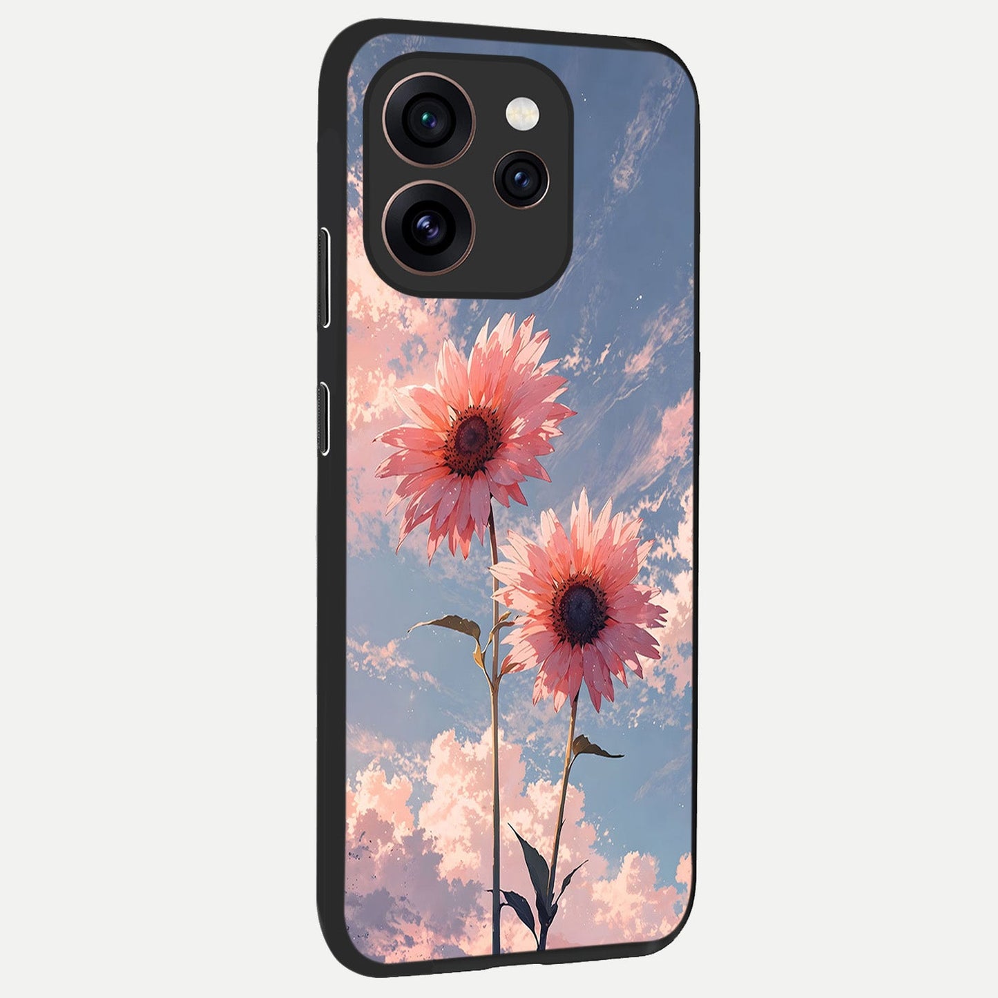 Sun Moon Balance back cover For Oppo Reno 15 Pro slim fit glass case with vibrant aesthetic design