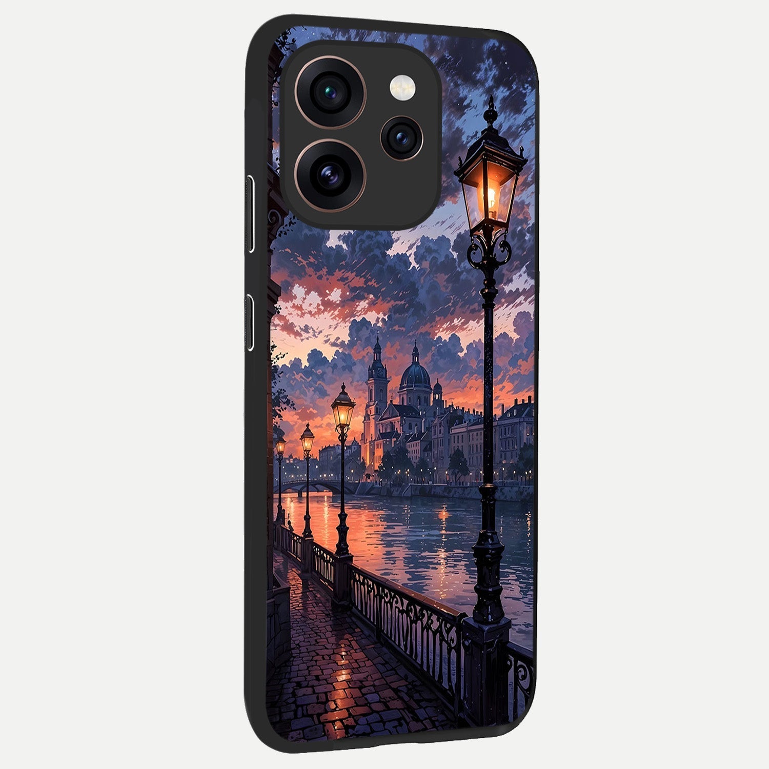  Twilight River Lights back cover For Oppo Reno 15 Pro slim fit glass case with vibrant aesthetic design