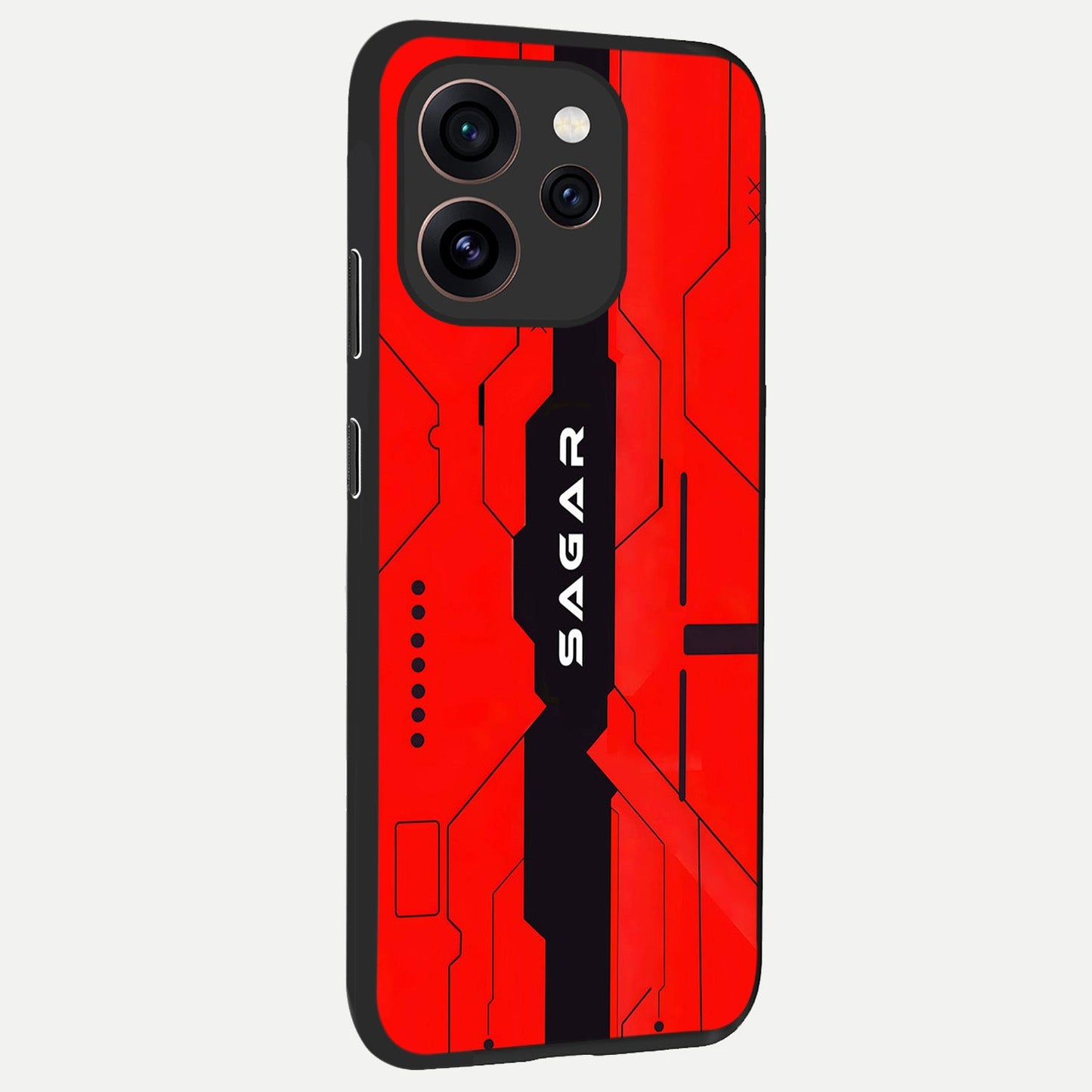 Voltage Rise CYBERPUNK Custom Name back cover For Oppo Reno 15 Pro slim fit personalized glass case with bold cyberpunk design