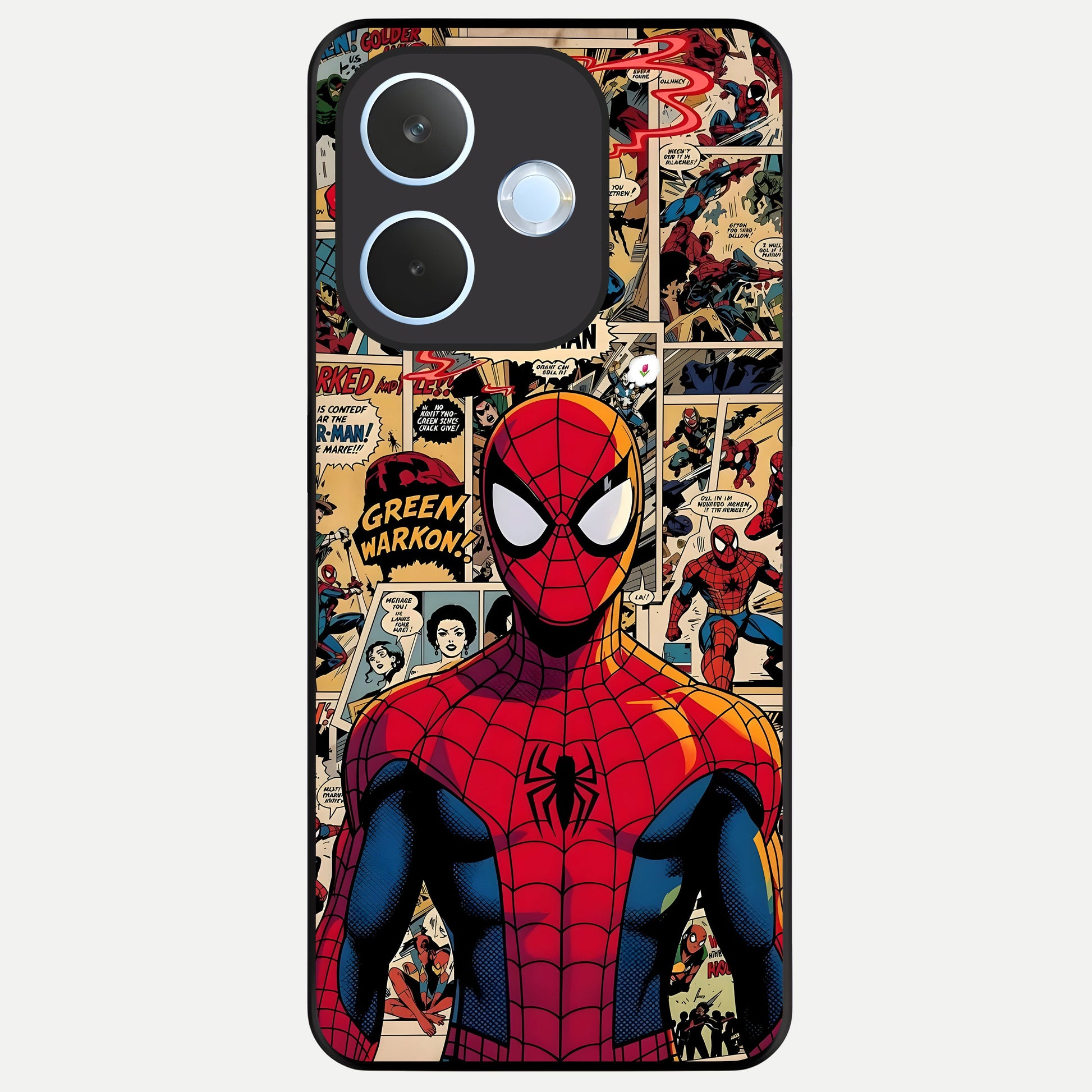  Aesthetic Spider Glass Case For Oppo Reno 15 Pro mini back cover – full design glossy printed glass finish