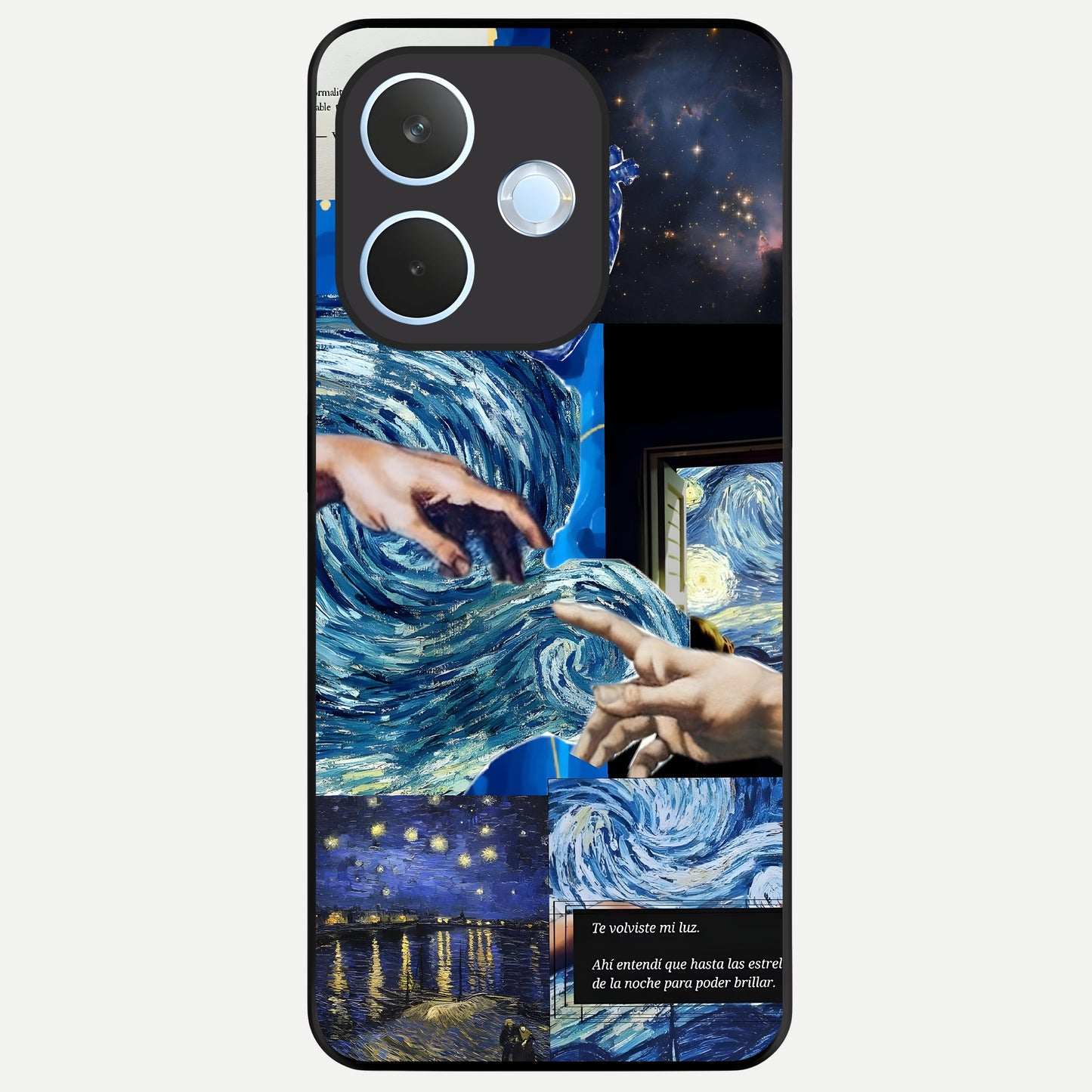  Aesthetic Vando Hands Glass Case For Oppo Reno 15 Pro mini back cover – full design glossy printed glass finish