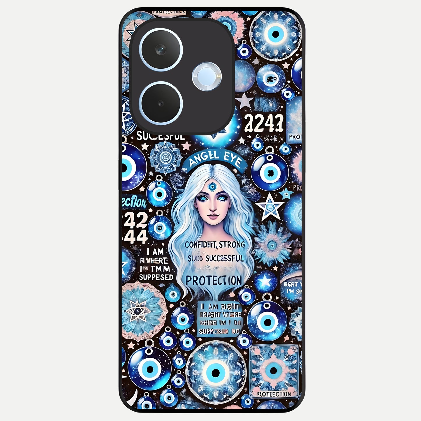  Angel Aura Shield Glass Case For Oppo Reno 15 Pro mini back cover – full design glossy printed glass finish