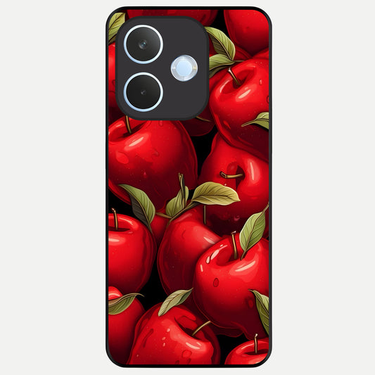 Apple Pattern Glass Case For Oppo Reno 15 Pro mini back cover – full design glossy printed glass finish
