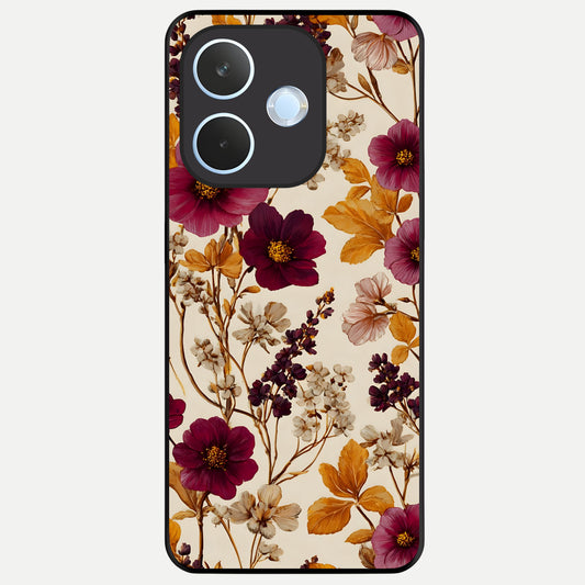  Autumn Wine Bloom Glass Case For Oppo Reno 15 Pro mini back cover – full design glossy printed glass finish