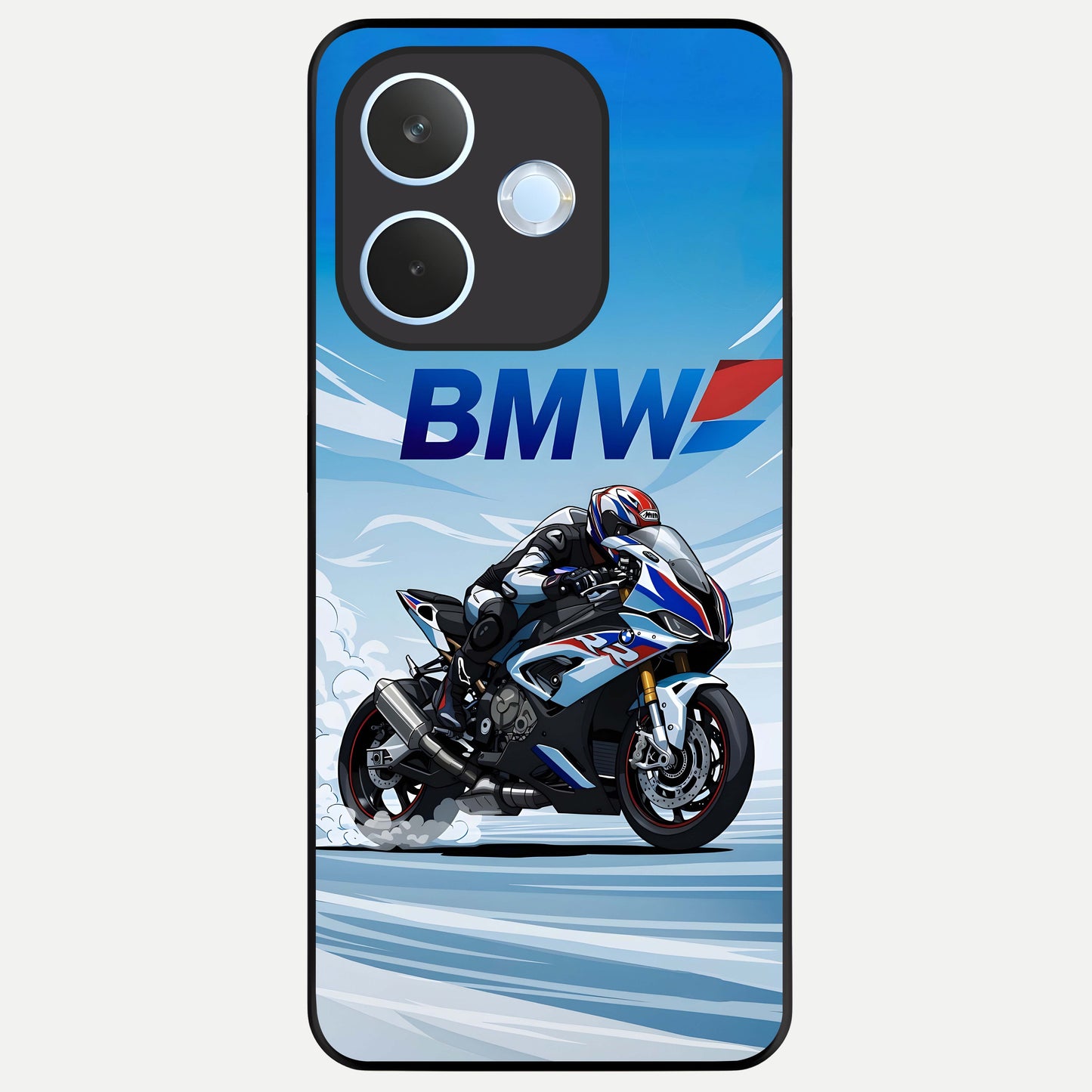  BMW Power Drift Glass Case For Oppo Reno 15 Pro mini back cover – full design glossy printed glass finish