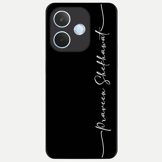  Black Tune Custom Name Glass Case For Oppo Reno 15 Pro mini back cover – full design glossy printed glass finish