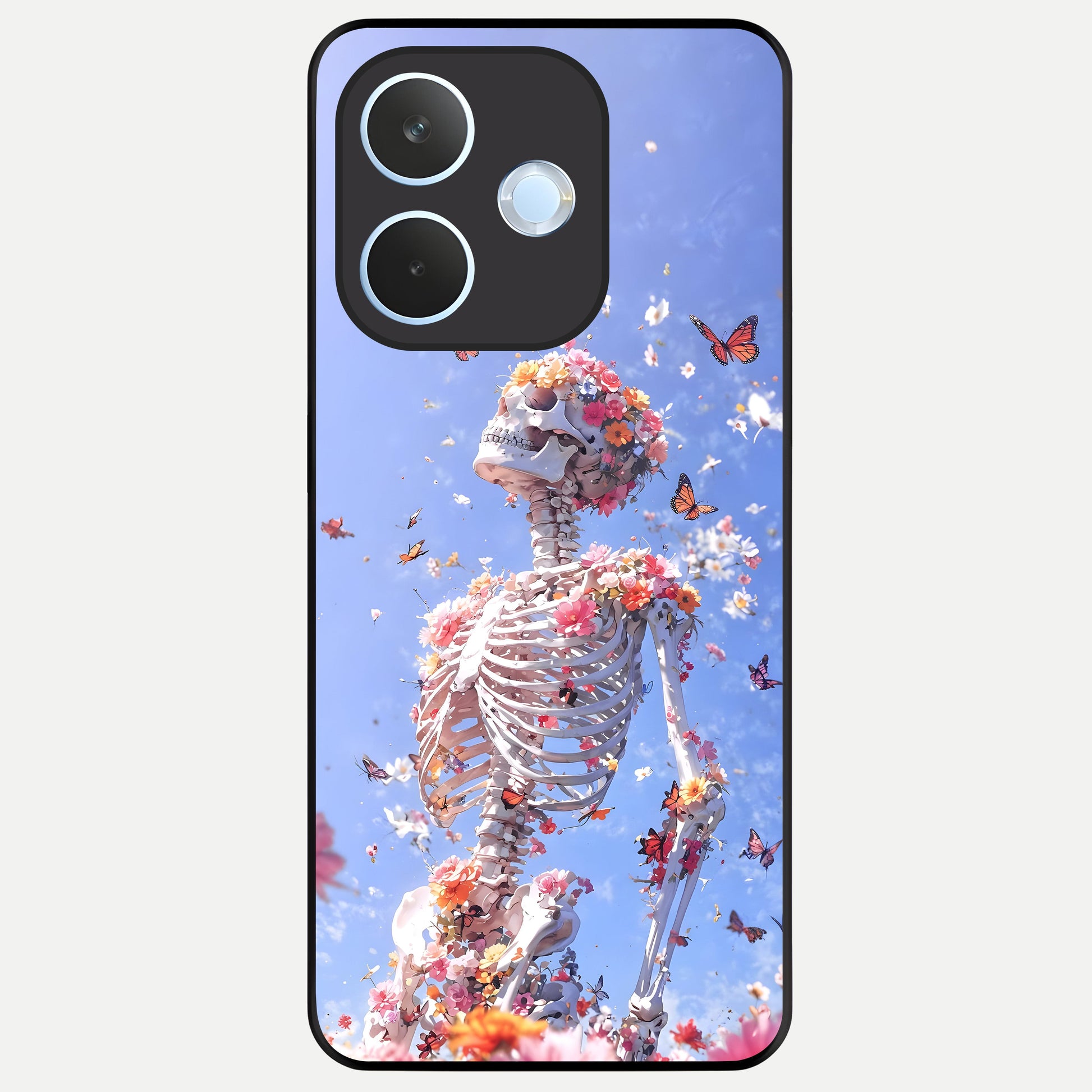  Bloom Beyond Bones Glass Case For Oppo Reno 15 Pro mini back cover – full design glossy printed glass finish