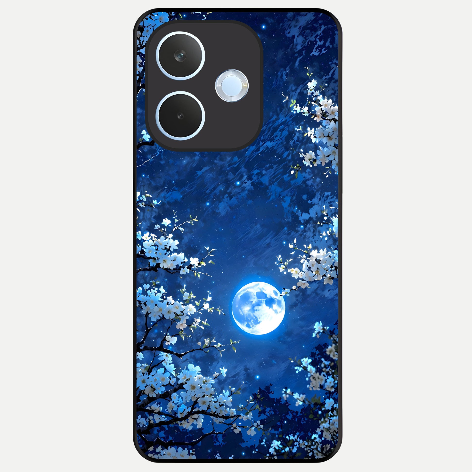  Blossom Moonlight Sky Glass Case For Oppo Reno 15 Pro mini back cover – full design glossy printed glass finish