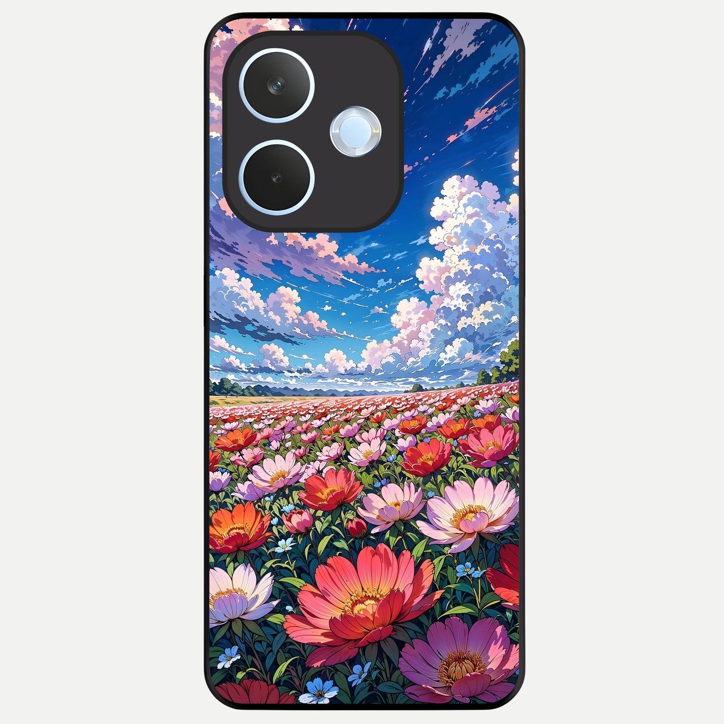  Blossom Sky Field Glass Case For Oppo Reno 15 Pro mini back cover – full design glossy printed glass finish