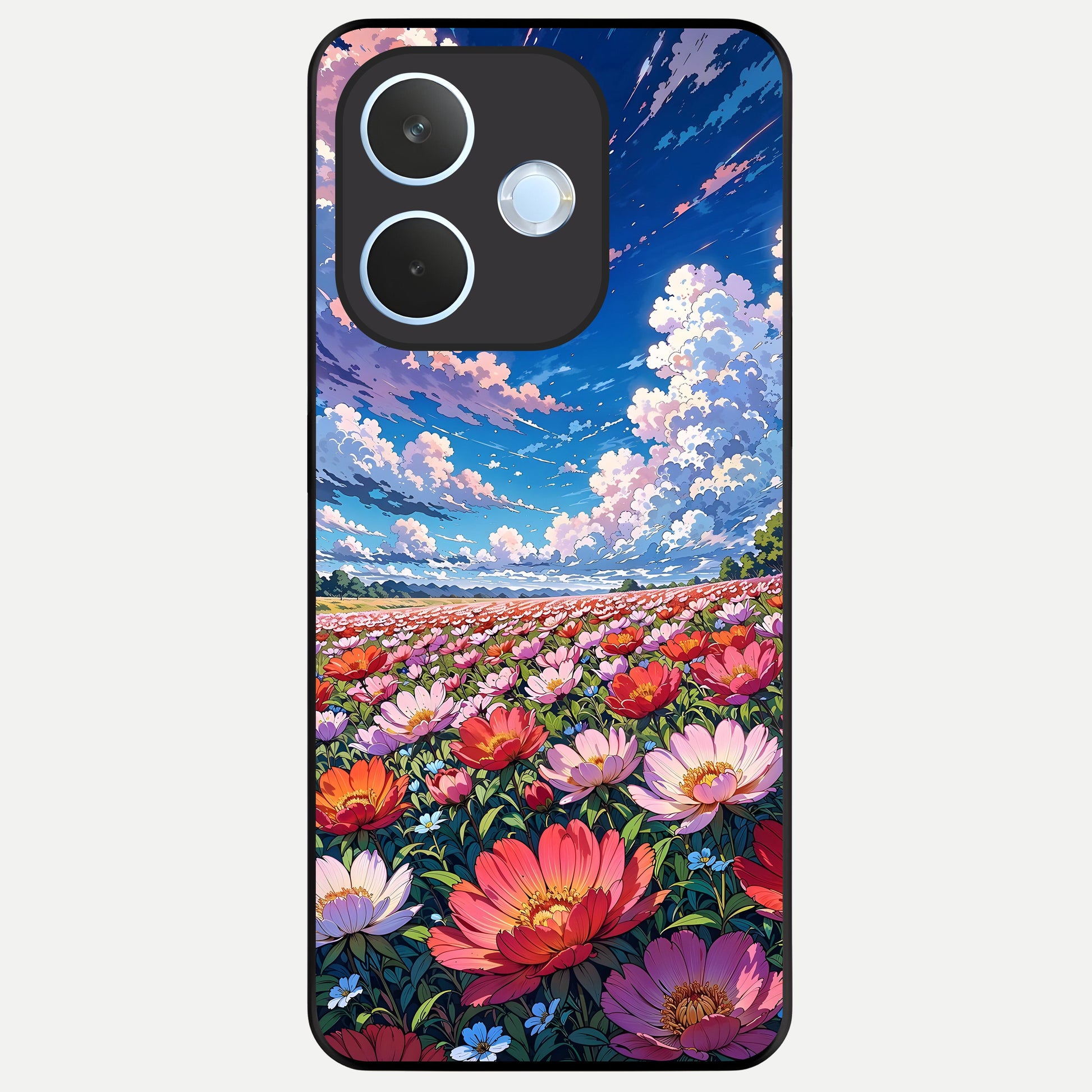  Blossom Sky Field Glass Case For Oppo Reno 15 Pro mini back cover – full design glossy printed glass finish