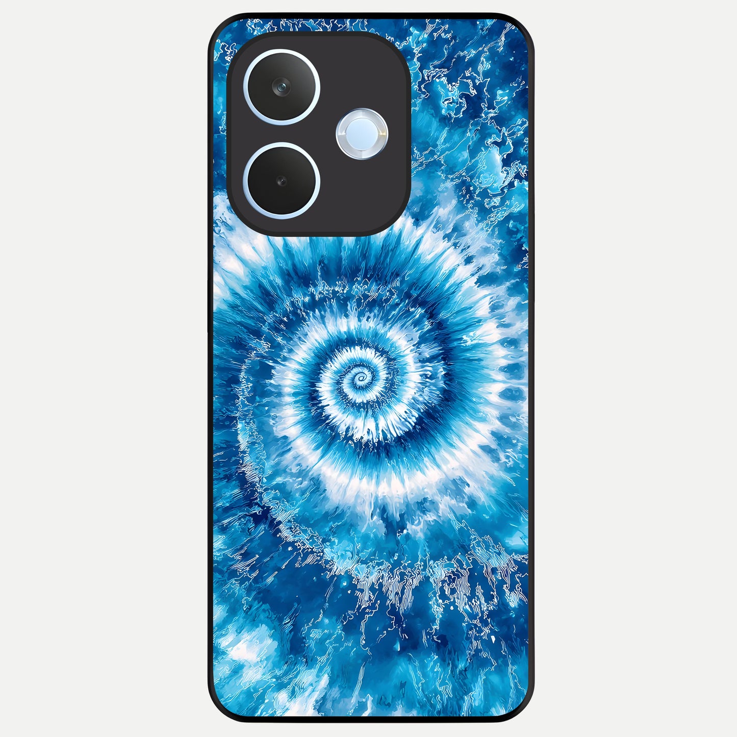 Blue Galaxy Wave Glass Case For Oppo Reno 15 Pro mini back cover – full design glossy printed glass finish