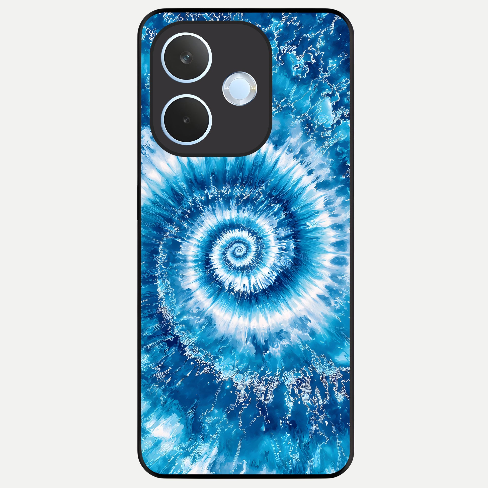  Blue Galaxy Wave Glass Case For Oppo Reno 15 Pro mini back cover – full design glossy printed glass finish
