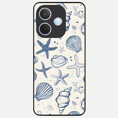  Blue Ocean Outline Glass Case For Oppo Reno 15 Pro mini back cover – full design glossy printed glass finish