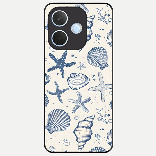  Blue Ocean Outline Glass Case For Oppo Reno 15 Pro mini back cover – full design glossy printed glass finish