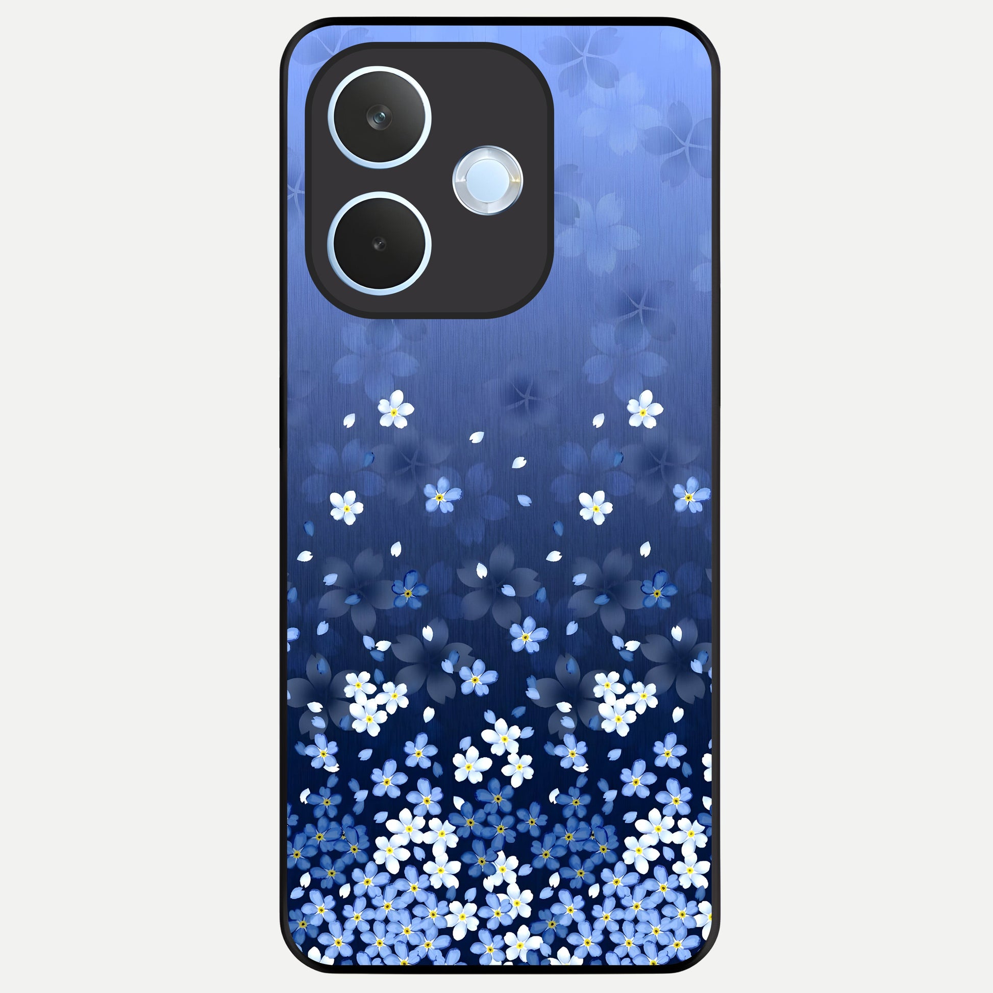  Blue Starry Glass Case For Oppo Reno 15 Pro mini back cover – full design glossy printed glass finish