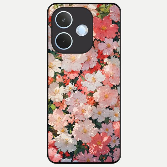  Blush Bloom Field Glass Case For Oppo Reno 15 Pro mini back cover – full design glossy printed glass finish