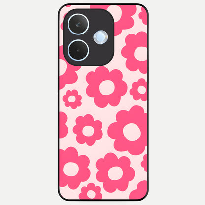  Blush Flower Pop Glass Case For Oppo Reno 15 Pro mini back cover – full design glossy printed glass finish