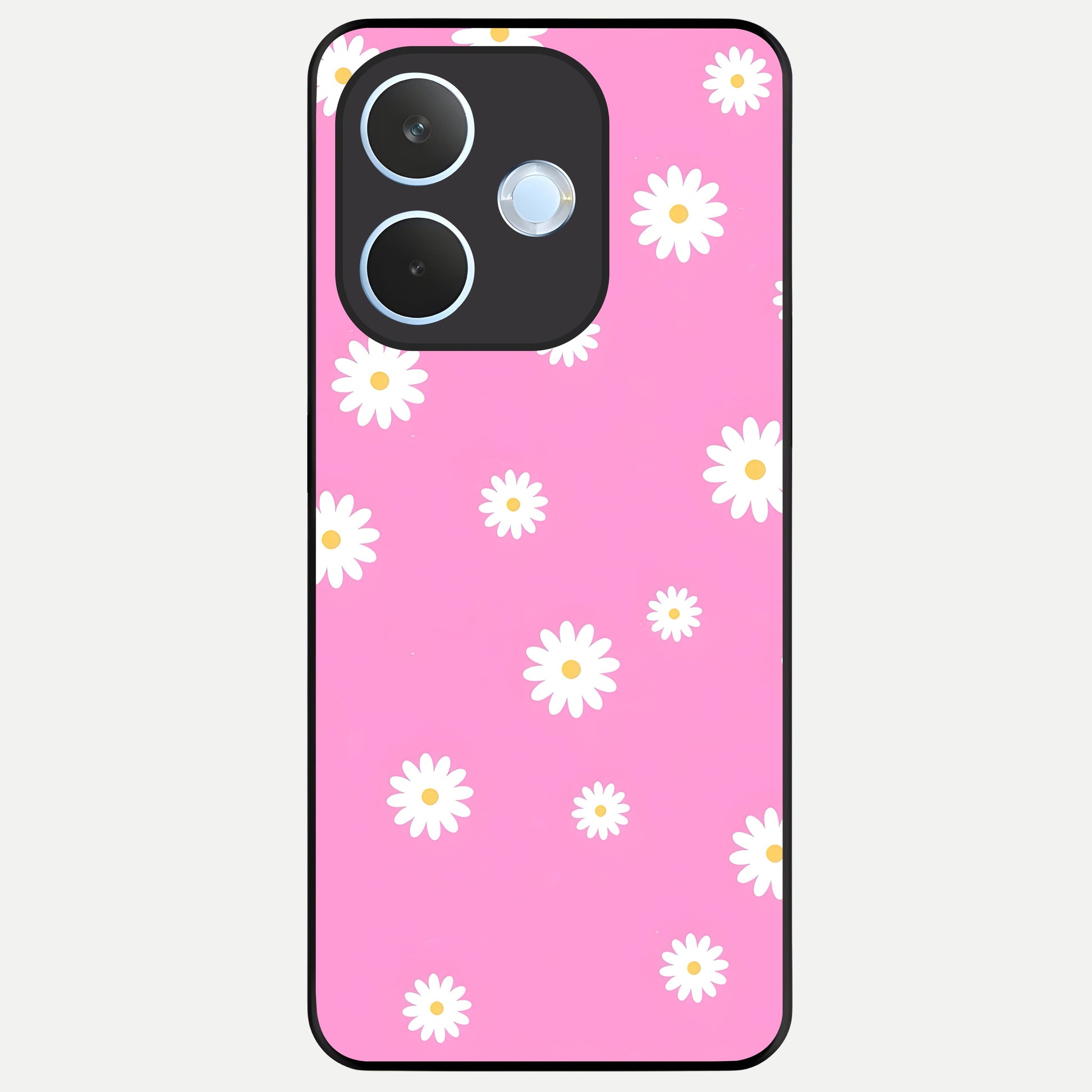  Bubblegum Daisy Pop Glass Case For Oppo Reno 15 Pro mini back cover – full design glossy printed glass finish