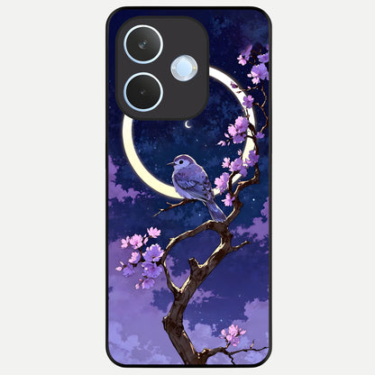  Celestial Bird Blossom Glass Case For Oppo Reno 15 Pro mini back cover – full design glossy printed glass finish