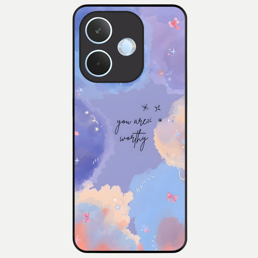  Celestial Cloud Magic Glass Case For Oppo Reno 15 Pro mini back cover – full design glossy printed glass finish