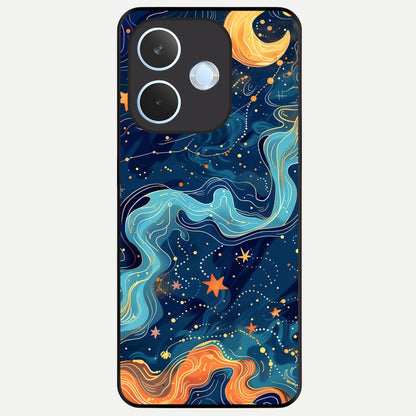  Celestial Dream Flow Glass Case For Oppo Reno 15 Pro mini back cover – full design glossy printed glass finish