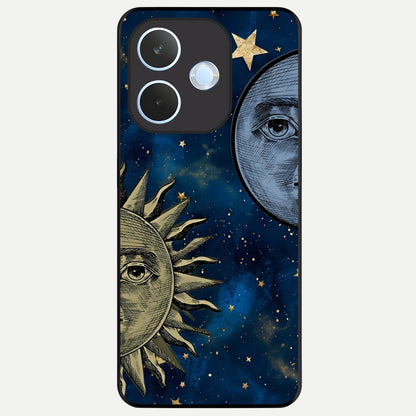  Celestial Moon With Sun Glass Case For Oppo Reno 15 Pro mini back cover – full design glossy printed glass finish