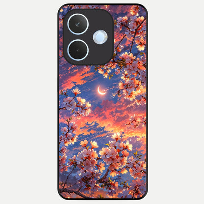  Celestial Sakura Sunset Glass Case For Oppo Reno 15 Pro mini back cover – full design glossy printed glass finish