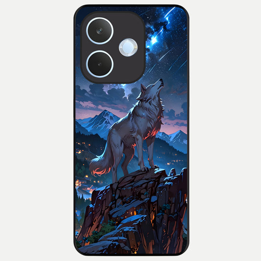  Celestial Wolf Howl Glass Case For Oppo Reno 15 Pro mini back cover – full design glossy printed glass finish