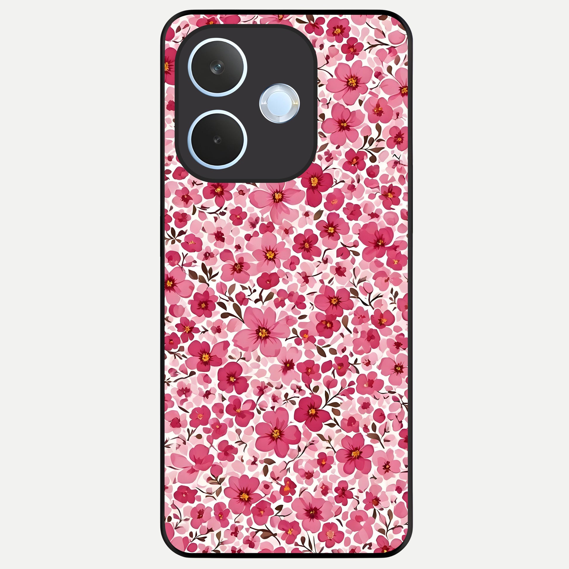  Cherry Blossom Charm Glass Case For Oppo Reno 15 Pro mini back cover – full design glossy printed glass finish