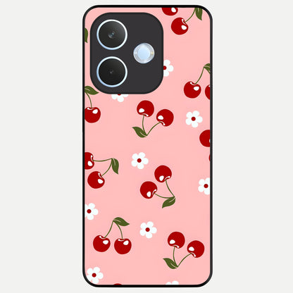  Cherry Love Mood Glass Case For Oppo Reno 15 Pro mini back cover – full design glossy printed glass finish