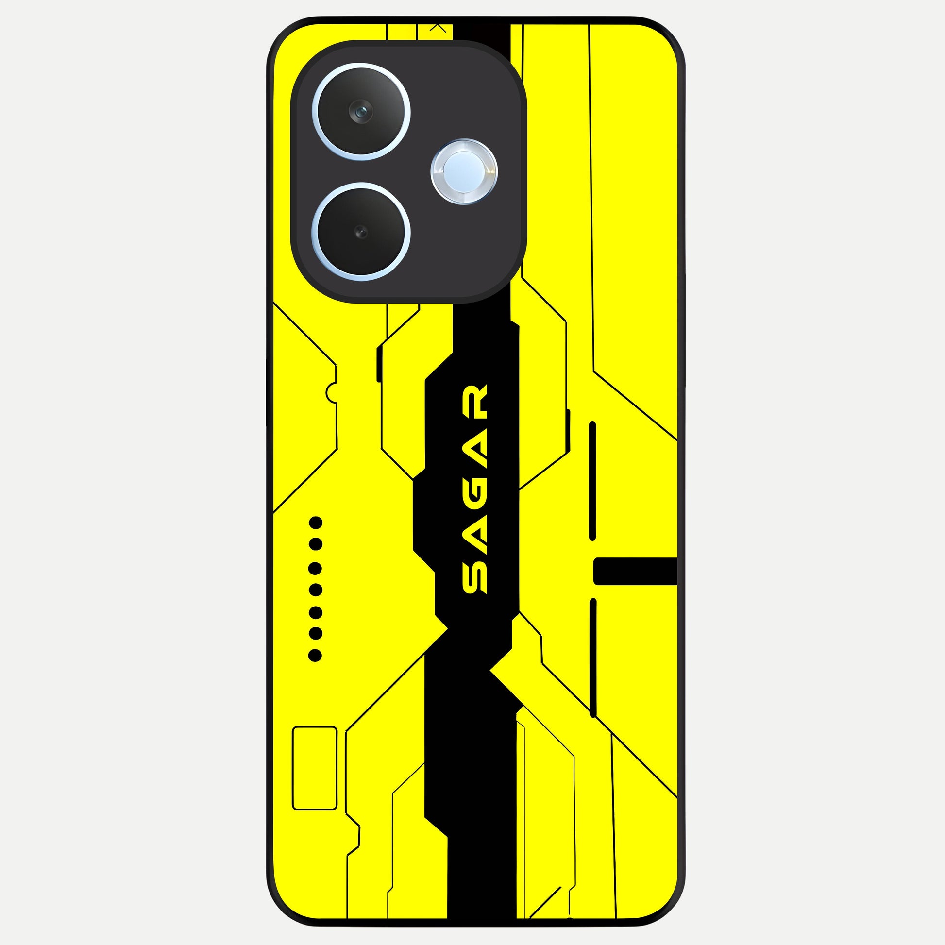  Circuit CYBERPUNK Custom Name Glass Case For Oppo Reno 15 Pro mini back cover – full design glossy printed glass finish