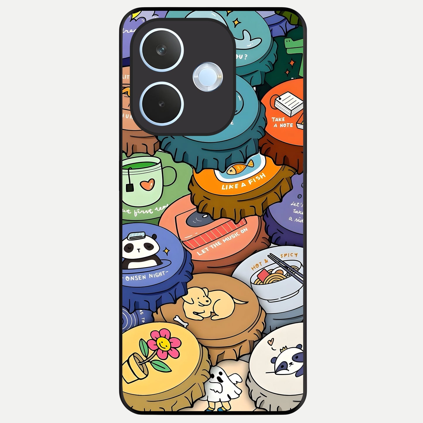  Coins Patterns Glass Case For Oppo Reno 15 Pro mini back cover – full design glossy printed glass finish