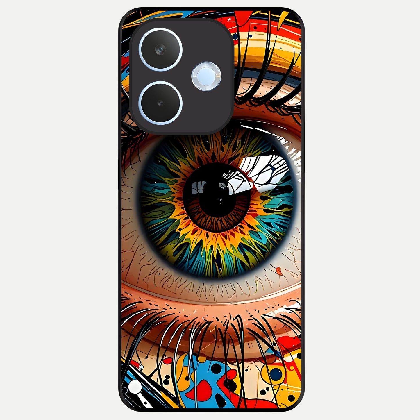  Colorful Eye Glass Case For Oppo Reno 15 Pro mini back cover – full design glossy printed glass finish