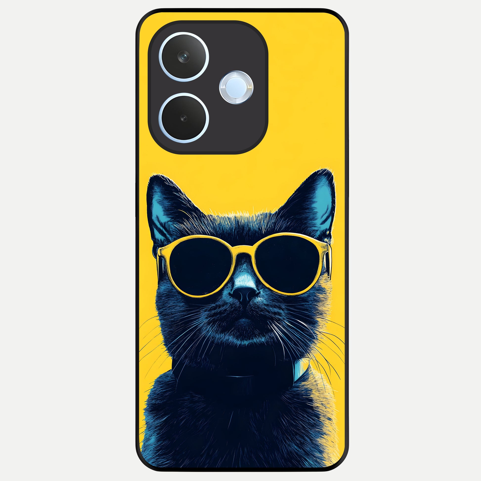  Cool Cat Vibes Glass Case For Oppo Reno 15 Pro mini back cover – full design glossy printed glass finish