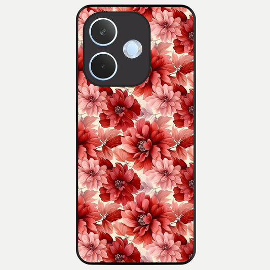  Crimson Love Petals Glass Case For Oppo Reno 15 Pro mini back cover – full design glossy printed glass finish