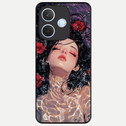  Crimson Rose Serenity Glass Case For Oppo Reno 15 Pro mini back cover – full design glossy printed glass finish